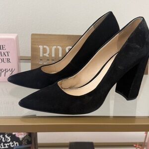 Nine West Black Suede Heels